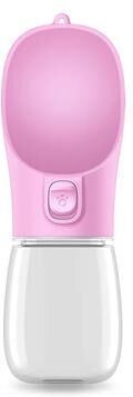Inspire Select Portable Dog Water Bottle Leakproof Travel Drinking Cup For Dogs & Cats pink 18.6 Fl Oz