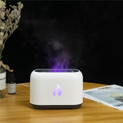 LED Smart Light Vulkan Luftbefeuchter Flammen Aroma Befeuchter Kristallsalzkristall Feuerschale Aroma-Gerät ätherischer Öl-Diffusor für Zuhause