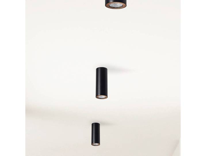 LEDS-C4 Pipe Deckenspot einflammig schwarz-gold Pipe, dimmbar, schwarz, für Wohn- / Esszimmer, Aluminium, Modern, Strahler