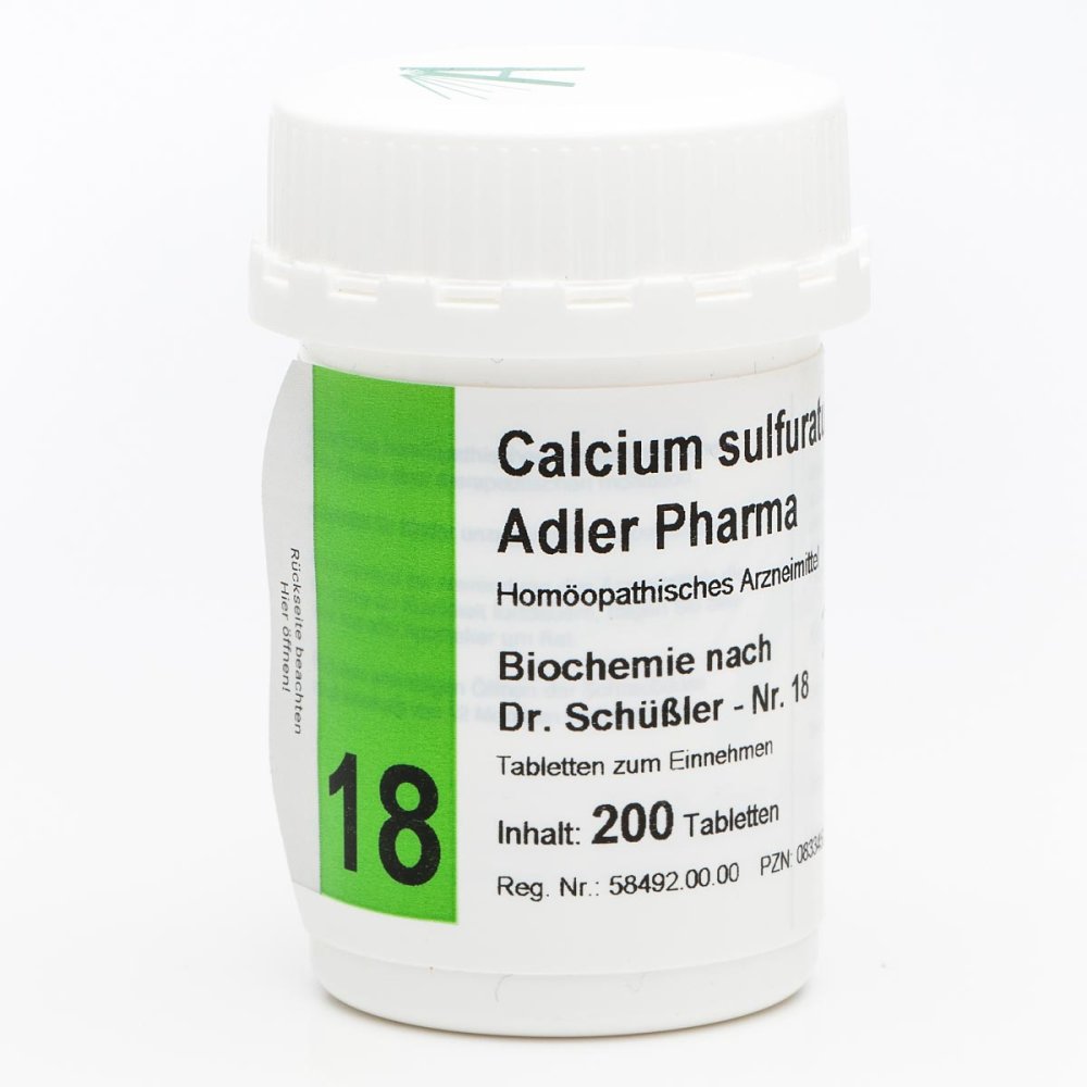 Adler Pharma Produktion und Vertrieb GmbH Biochemie Adler 18 Calcium sulf.D12 Adl.p. Tabletten 00833450