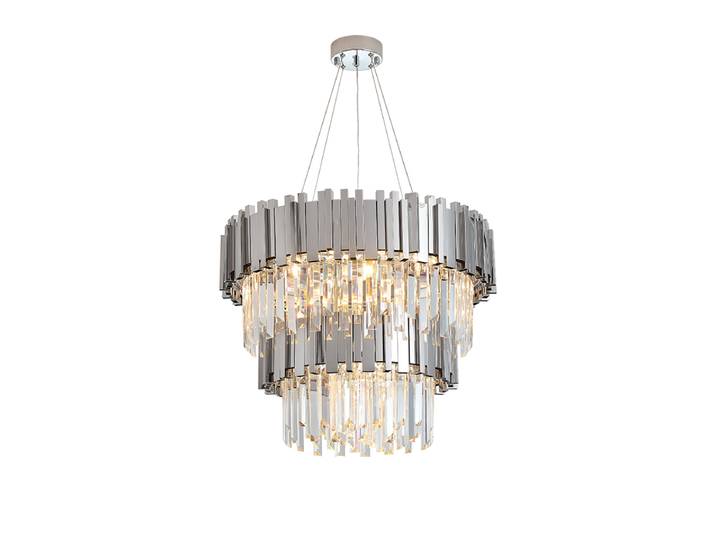 Lustre en cristal doré Art Déco postmoderne en acier inoxydable 2026, suspension luminaire pour hall d'entrée et chambre à coucher