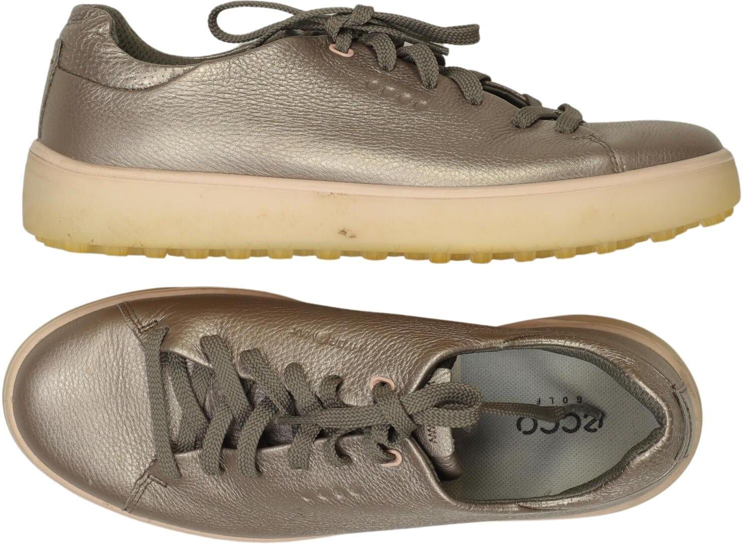 Ecco Damen Sneaker, Silber, Gr. EU 40, Leder - Second Hand