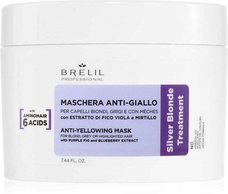 Brelil Professional Anti-yellowing Mask masque déjaunissant pour cheveux blonds et gris 220 ml