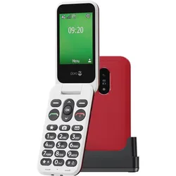 Doro Leva E22 (2.80", 0.30 Mpx), Tastenhandy, Weiss, Rot