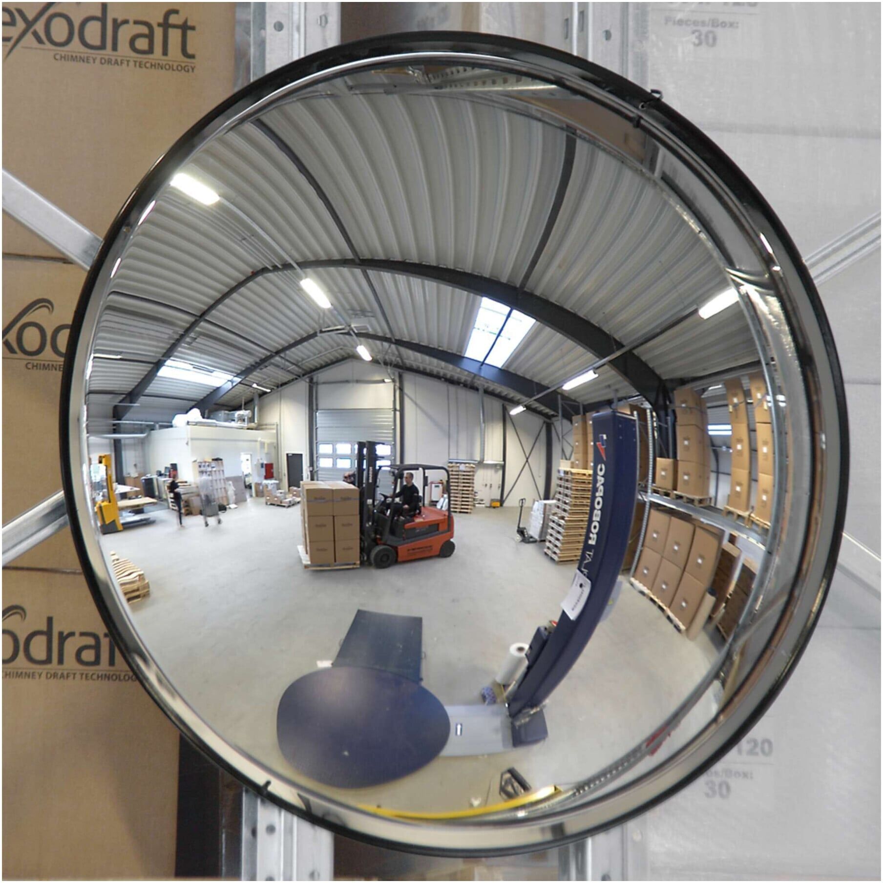Moravia Raumspiegel aus Acryglas 450 x 100 mm mit schwarzer Umrandung (252.20.842)