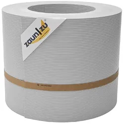 zaun zu® Sichtschutzstreifen Rille PP für Doppelstabmatten Zaun Lichtgrau 26m