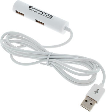 Fun Generation USB Hub 4 Way Blanc