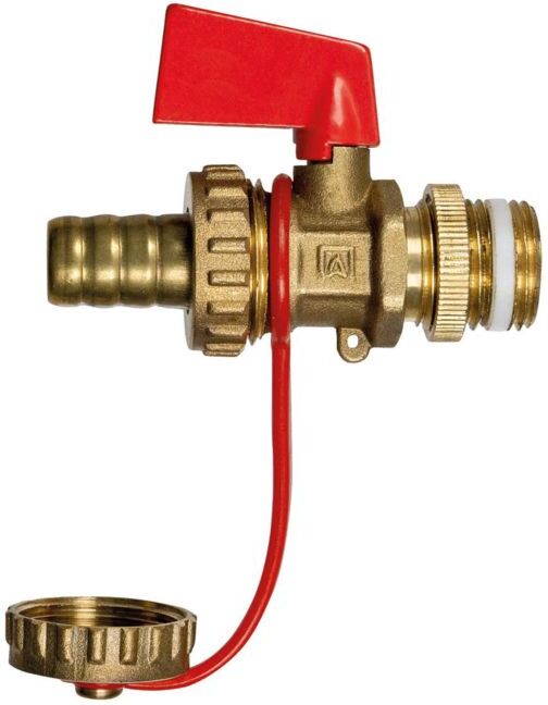 Afriso KFE-Hahn 42401 Messing blank, Trinkwasser, G 1/2, PTFE-Dichtring