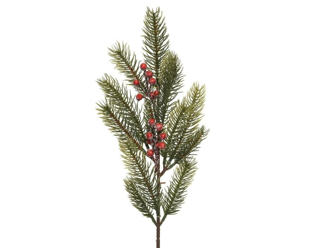 Decoris kersttak groen en rood met bessen, 49 cm