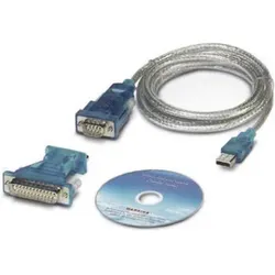 Phoenix Contact RS232/USB adaptor and D-sub 9-25 adaptor, Elektronikkabel + Stecker