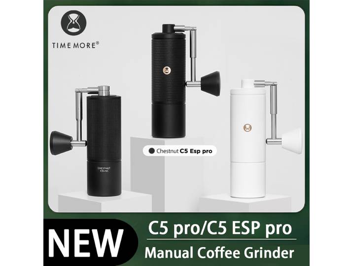 TIMEMORE C5 PRO/C5 ESP PRO Meuleuse à main avec fraises de meulage ultra fines CNC pour expresso, portable avec étui et brosse