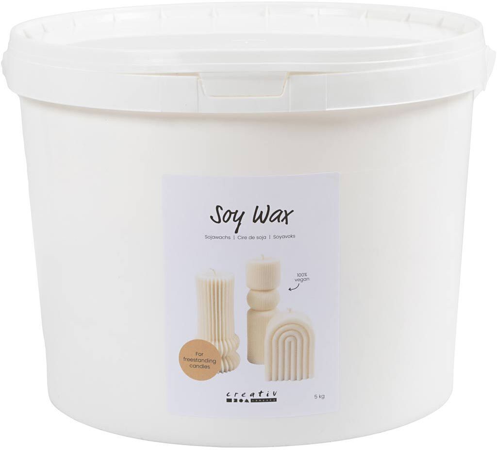 Creativ Company - Soy wax, cream, For freestanding candles, 5 kg/ 1 pack (73479)