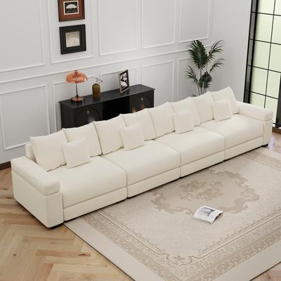 "GDFStudio - Corduroy 4-Seater 170"" Cloud Sofa Couch with Extra-Thick Armrests"
