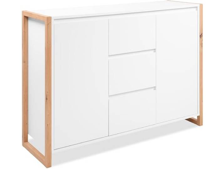 Finori Kommode Denver 2 weiß/Dekor Artisan Oak HxBxT 88x120x40 cm