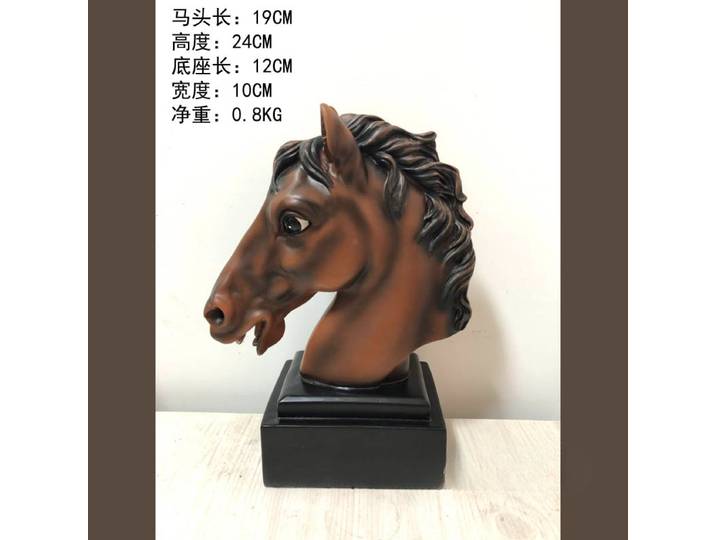 Ornement de portrait de cheval rouge jujube, matériau en résine, succès
