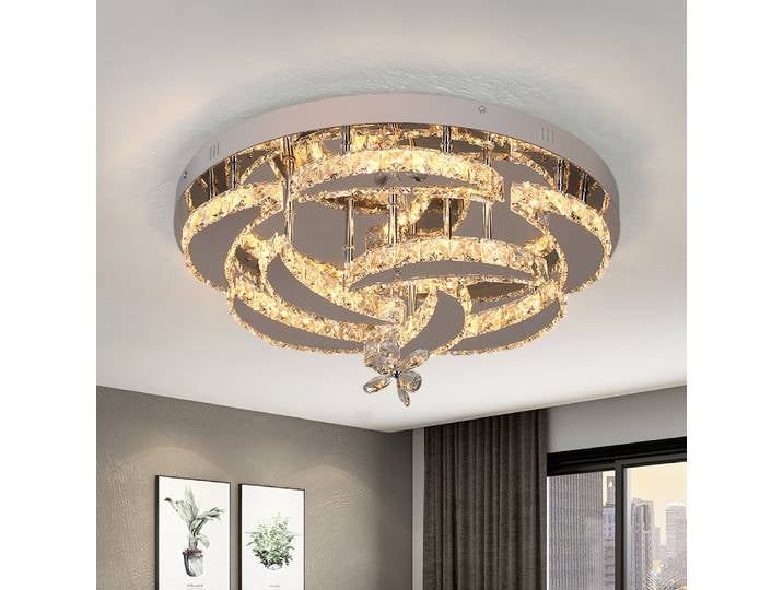 VETRULUS luxe K9 Lustre en cristal moderne plafonnier Led salon salle à manger décor suspension lumière réglable Lustre maison