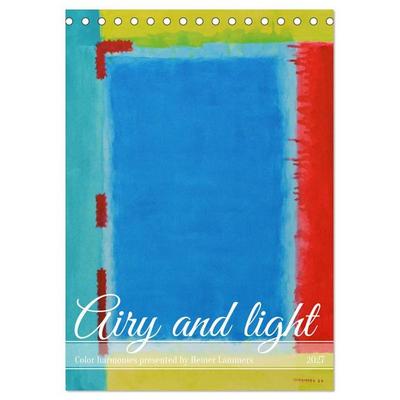 Airy and light color harmonies (Desk Calendar 2027 DIN A5 portrait), CALVENDO 12 Month DeskCalendar