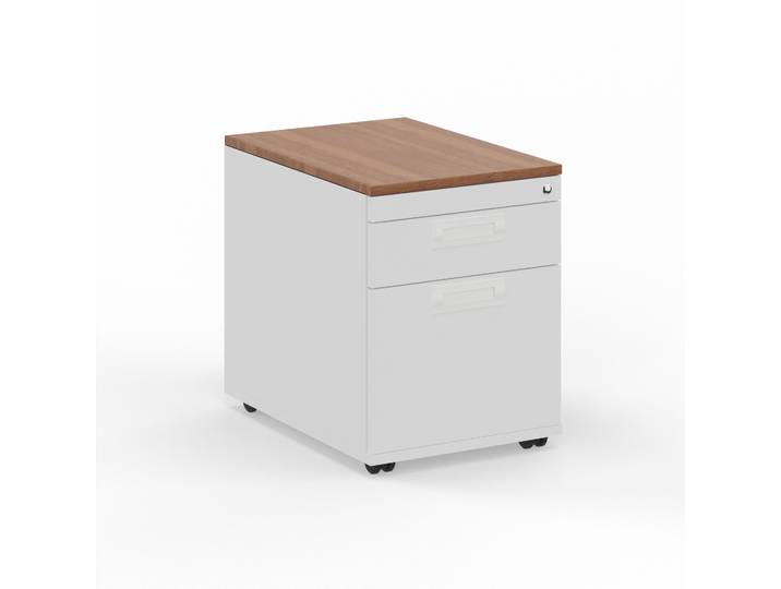 Rollcontainer Tradingzone GO Swiss Weiss/Nussbaum, Neu - Perfekt für Unterlagen und Akten