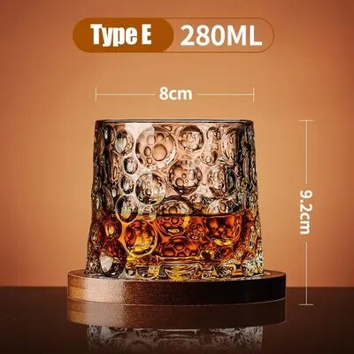 Modern Mode Marketplace Spinning Crystal Whiskey Glass With Base For Home Bar e