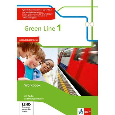 Green Line 1. Workbook mit Audios und Übungssoftware, Set von , Klett Schulbuchverlag, 978-3-12-834218-4