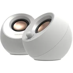 Creative Pebble V3, PC Lautsprecher, Weiss