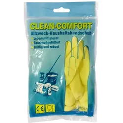 Haushaltshandschuhe Ampri Clean Comfort M gelb Gr. 8, puderfrei, velourisiert, lebensmittelgeeignet