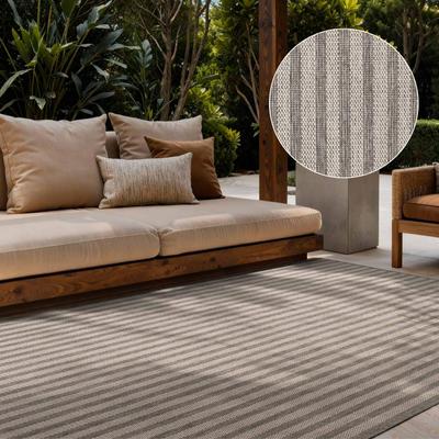 Teppich TED BAKER "Linley, Wendeteppich", beige (grau weiß), B:120cm H:8mm L:170cm, Polypropylen, Teppiche, Teppich, Designteppich, Wetterfest, Pflegeleicht, Modern, Wohnzimmer, Terrasse