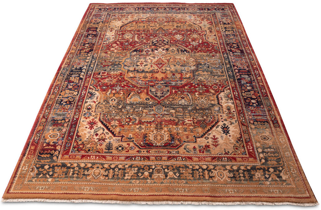 Theko Rectangle Oriental Wool Area Rug Rectangle 120 x 145 cm