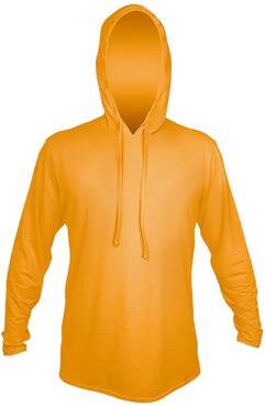 Anetik MVLPRH8 Men's Low Pro Tech Hooded Long Sleeve T-Shirt in Phoenix Heathered size Medium   Polyester/Spandex Blend