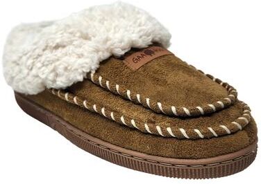 Women's Double Moc Memory Foam Clog Slipper by GaaHuu in Tan (Size S M)