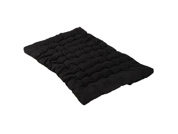 MEUBLES COSY Matelas futon portable pliable 2 places noir 135x190x10cm - MICA