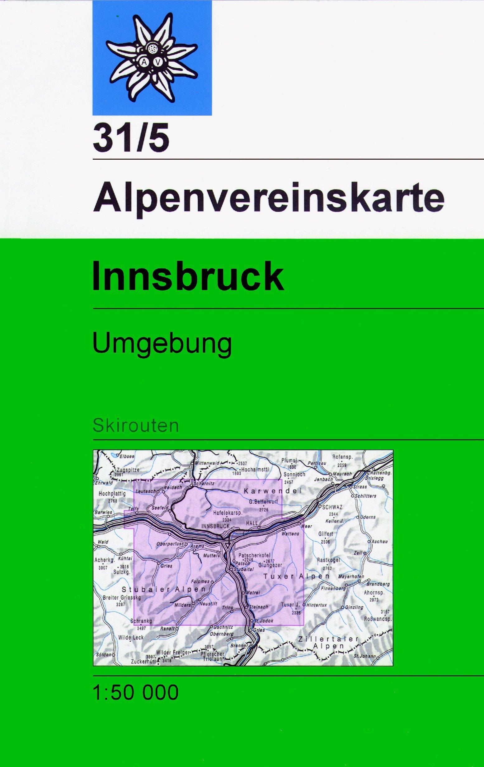 Carte de randonnée n° 31/5S - Innsbruck & environs (Alpes autrichiennes)   Alpenverein