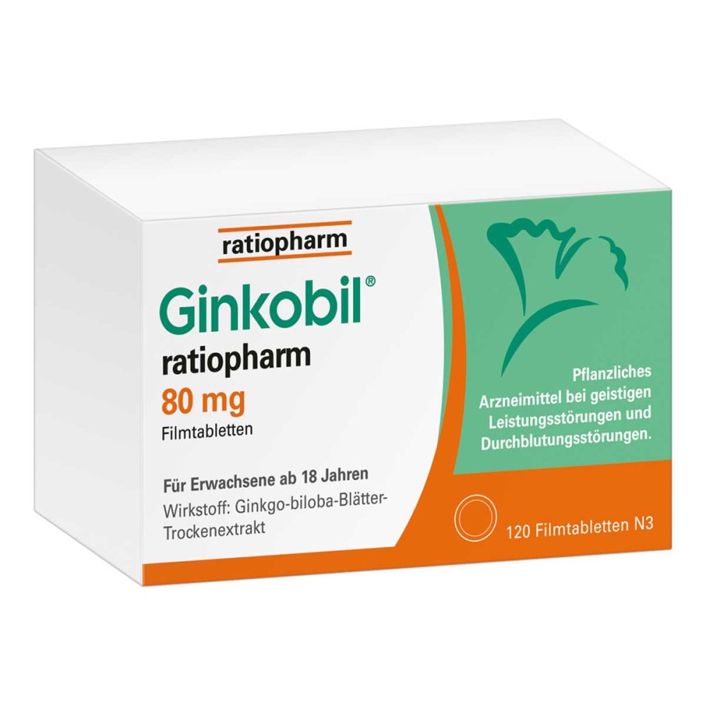 ratiopharm GmbH Ginkobil ratiopharm 80mg mit Ginkgo biloba 06680852
