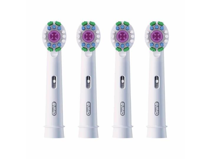 Oral-B Pro 3D White 4er Aufsteckbürsten – Ersatzbürste/Zahnpflege Zubehör – weiss