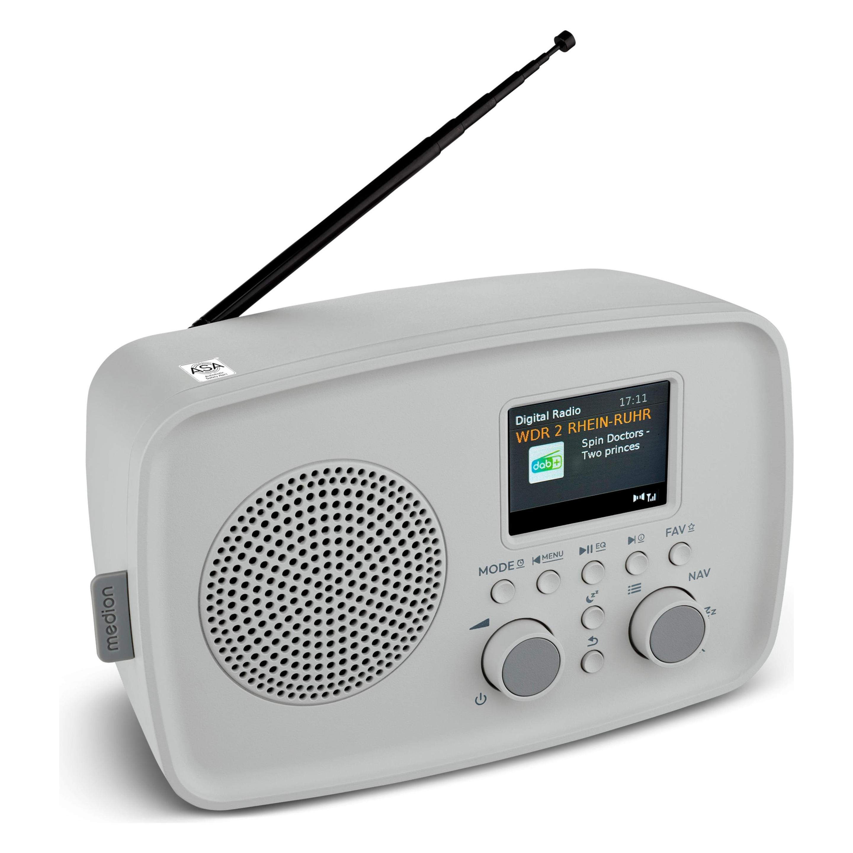 Medion LIFE DAB+ Radio DRE-1 (MD89288) DAB+ Radio (mit Wecker, Bluetooth, tragbar, UKW) (DAB+, Bluetooth, WLAN) (50079350A1)