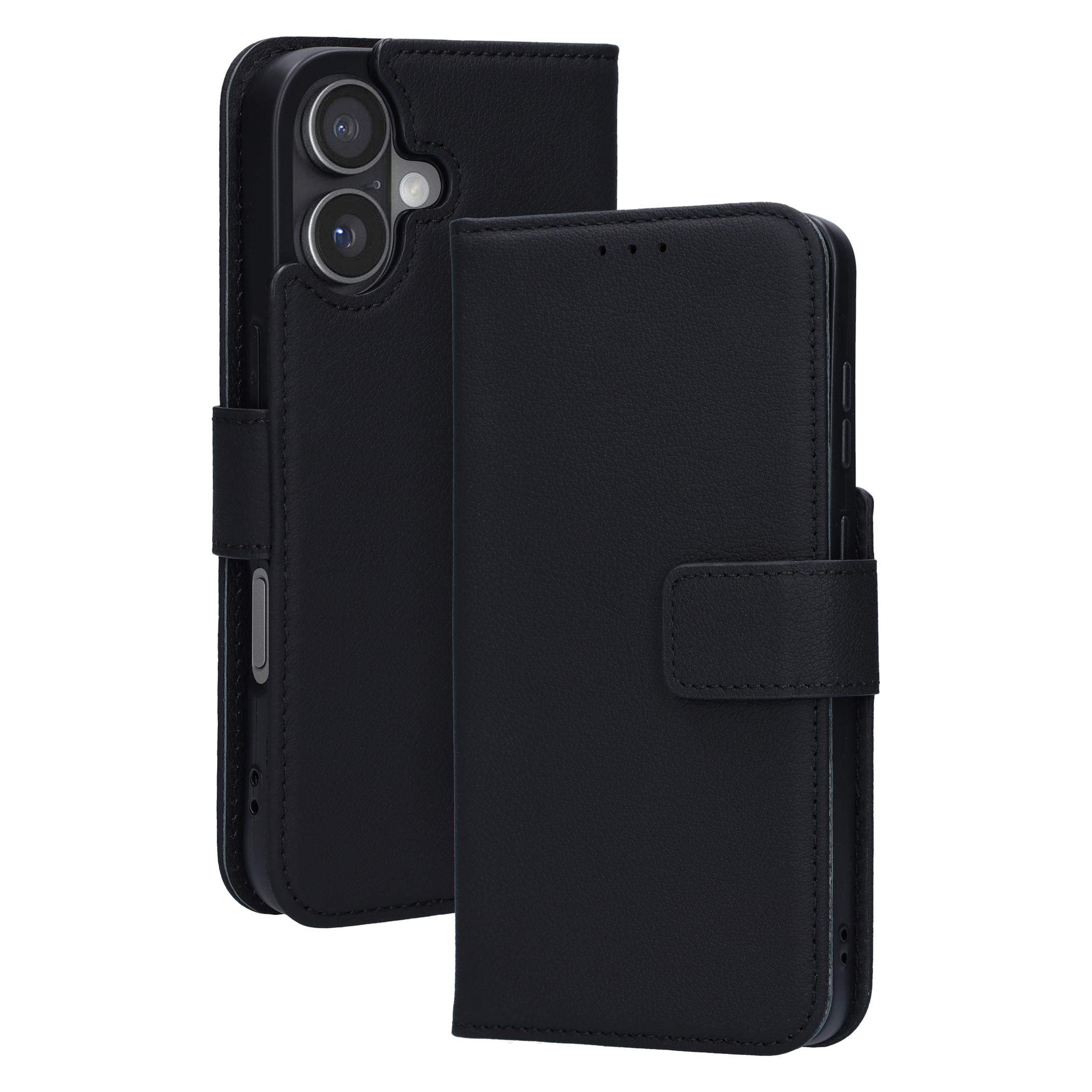 Mobiparts Leather Wallet Case Apple iPhone 17 Black (MagSafe Compatible) V2 (Apple iPhone 17) (MP-131691)