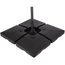 Derby by Doppler 4er Set Beschwerplatten - befüllbar mit Wasser oder Sand,anthrazit,4 x 35 kg max.