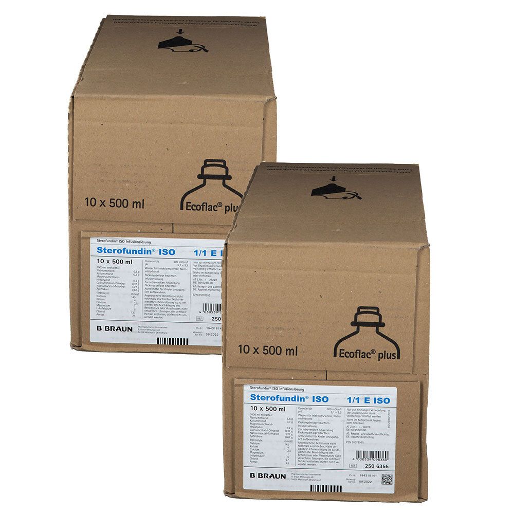 Sterofundin ISO Ecoflac Plus Infusionslösung 2x 2x10x500 ml