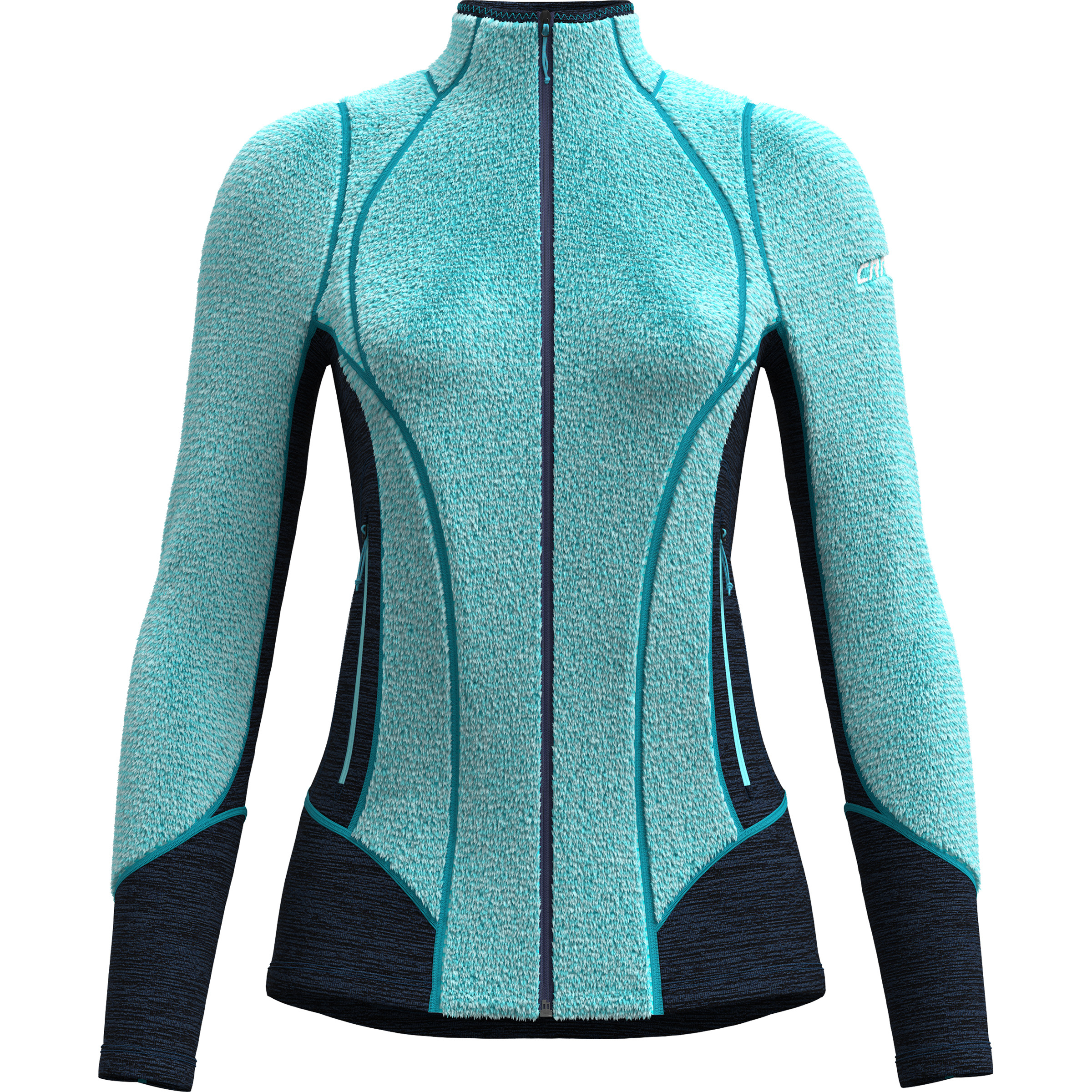 Crazy Exit Extrafleece Damen Fleecejacke tuerkis Größe M Trekking Elastisch