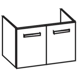 Artiqua 411 Waschtischunterschrank für Vero 045480 Graphit Struktur quer, 411-WU2T-D19-7070-401 411-WU2T-D19-7070-401
