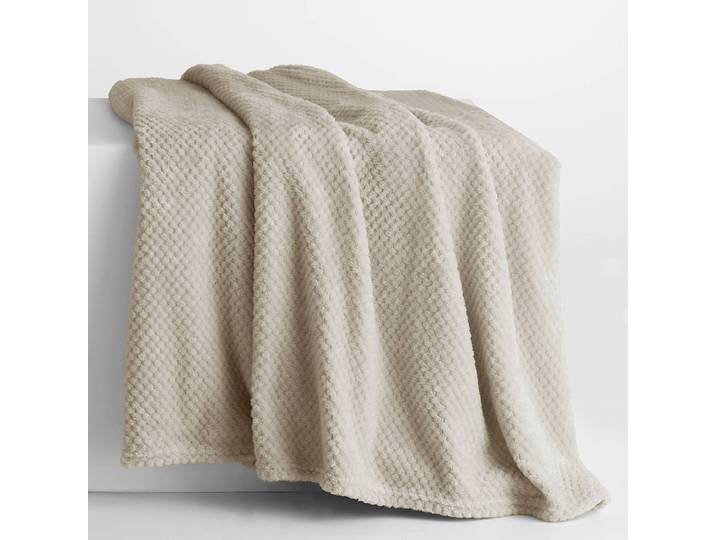 Plaid Enry 220 x 240cm Beige/Cappuccino Microfibre