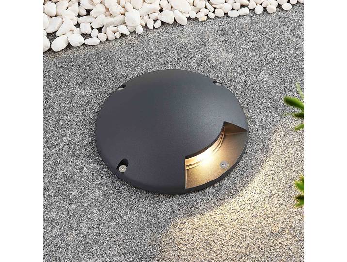 Cormac 1 LED Spot à Enterrer Extérieur Dark Grey - Lindby - Terrasse - Moderne - Aluminium - Rond