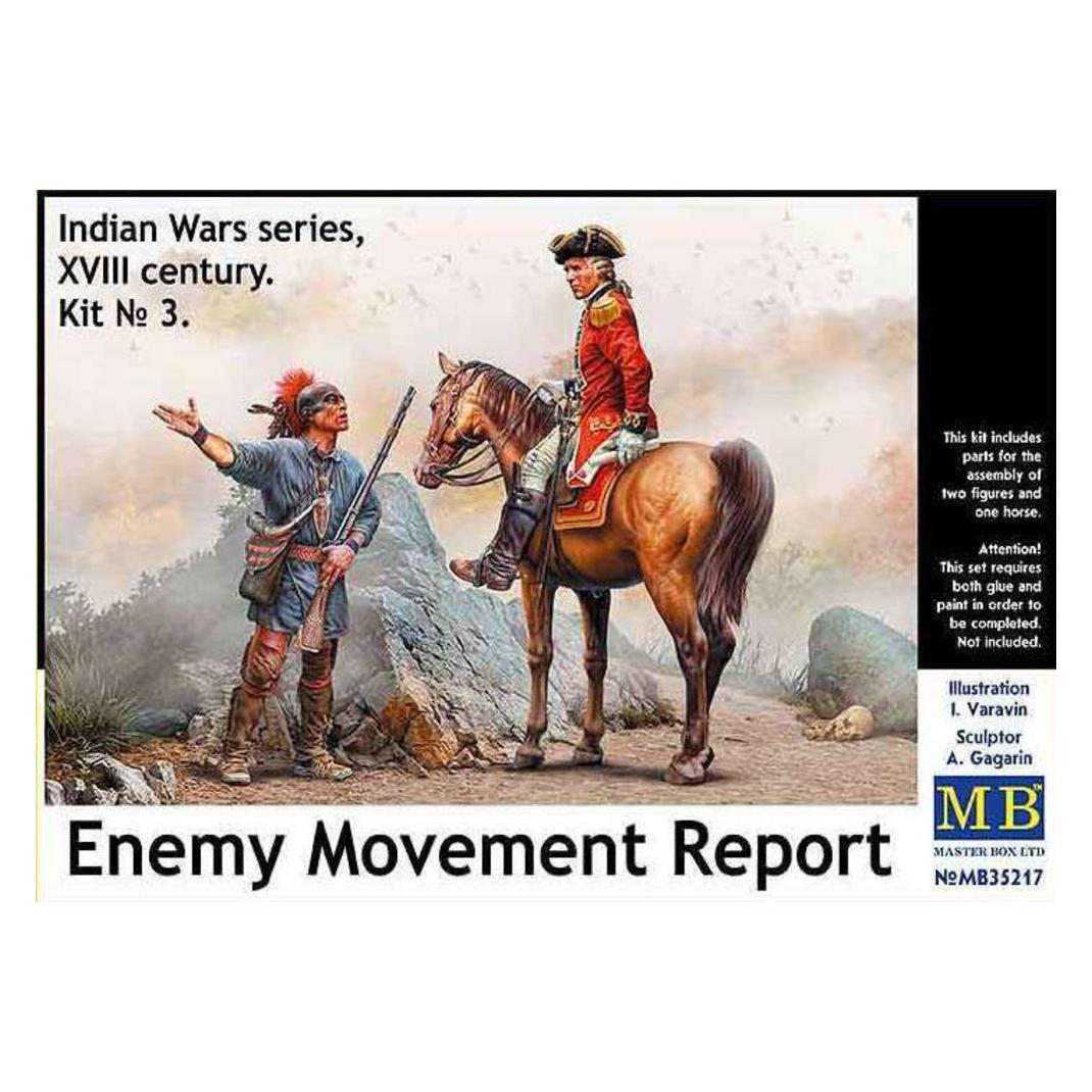Master Box Enemy Movement Report. Indian Wars Series, XVIII century. Kit No. 3 (MB35217)