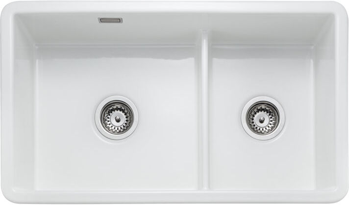 Rangemaster Rustique Inset Or Undermount Fire-clay Ceramic Kitchen Sink - White Natural White / Bone 796mm L