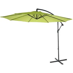 Décoshop26 - Freiarm-Sonnenschirm Sonnenschutz Ø 3 m neigbar Polyester/Stahl 11 kg lindgrün ohne Ständer 04_0000950