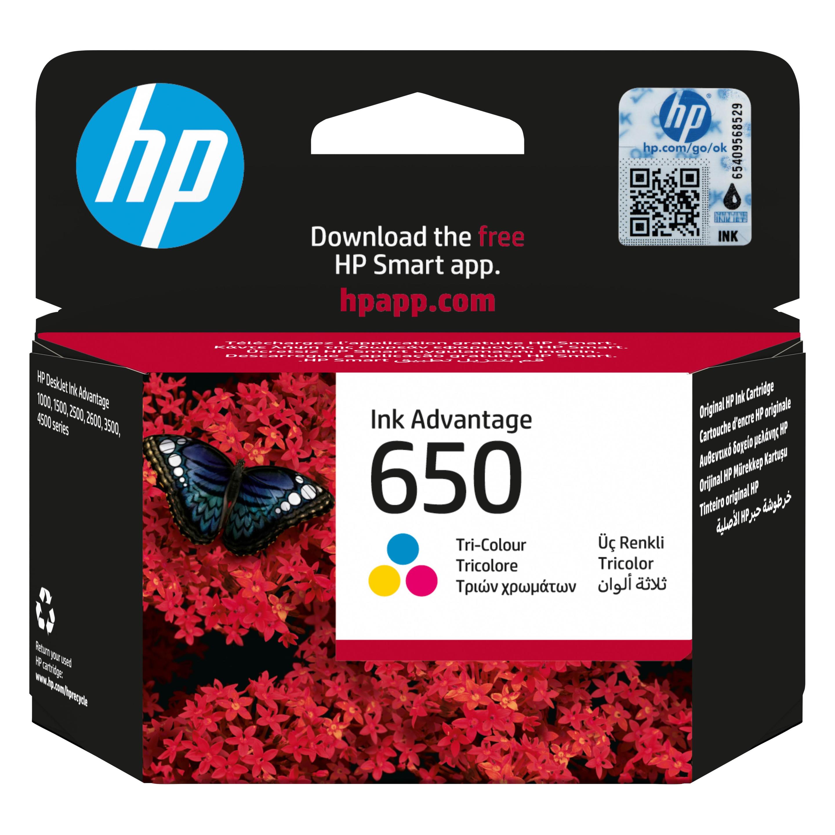 HP 650 Tri-color Ink Cartridge (Color) (CZ102AE#BHK)