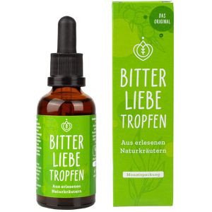 BitterLiebe Bitterstoffe Original, 50 ml für 1700 Tropfen, nach Hildegard v. Bingen, hochdosiert, mit 15 Kräutern