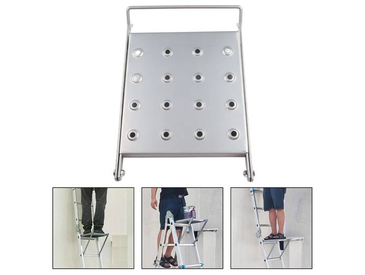 Échelle polyvalente pour l'extérieur, plateforme de travail, 30x26,5 cm, matériau en fer de haute qualité, utilisation intérieure et extérieure