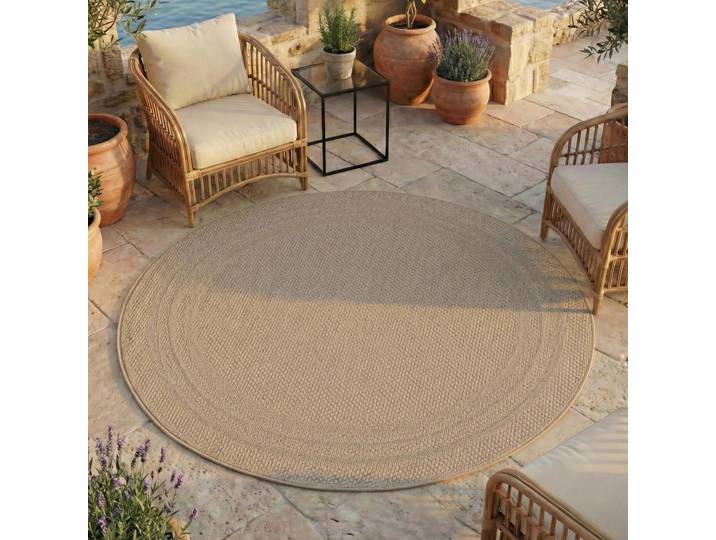 Ayyildiz Teppiche DESERT 1304, auch als Läufer und Rund erhältlich rund 5 mm Höhe In und Outdoor, pflegeleicht, Wohnzimmer, Aussenbereich