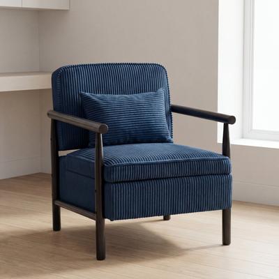 GREATPLANINC Corduroy Accent Chair Sunroom Armchair with Storage